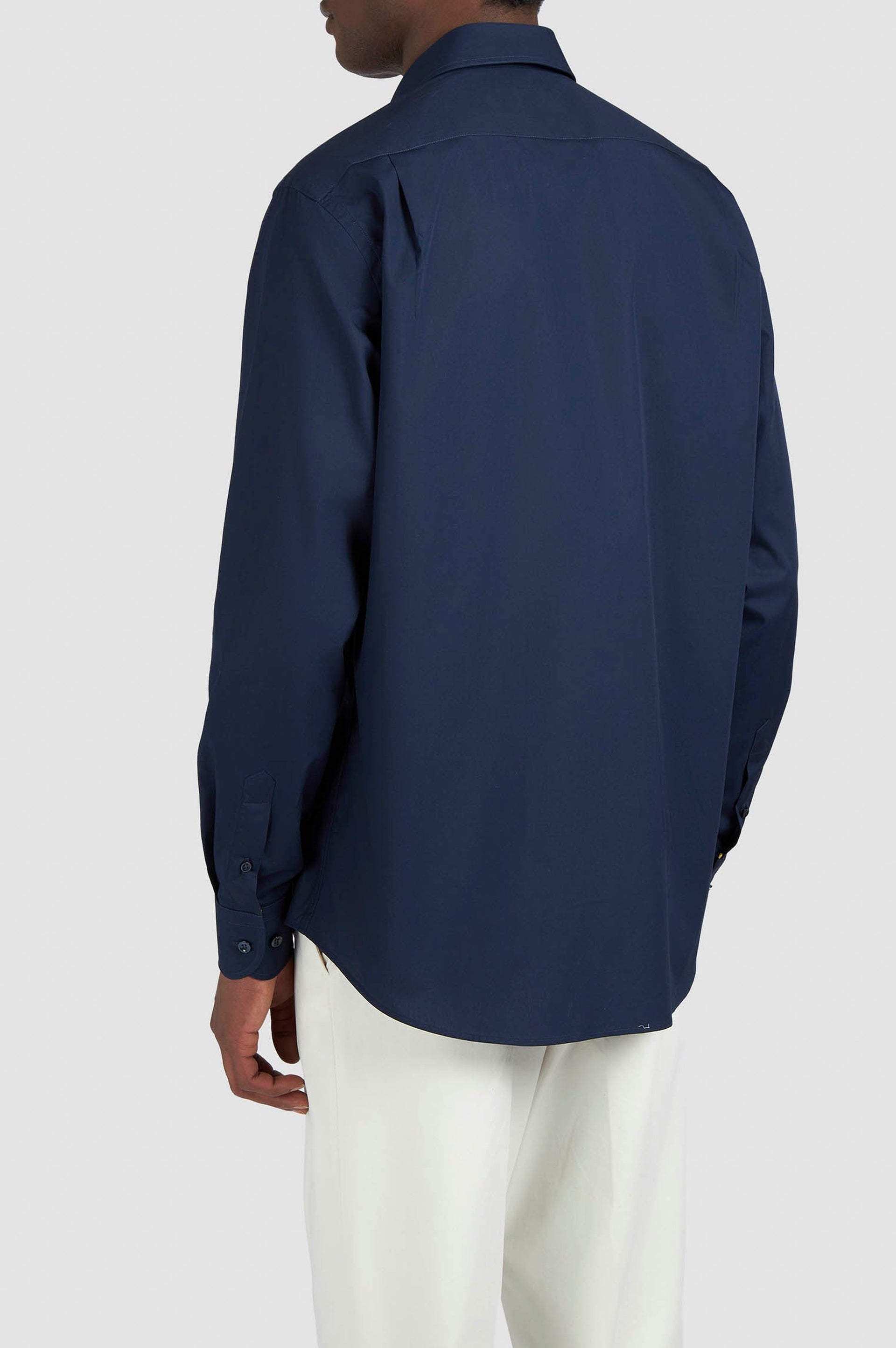 Shirt with embroidered logo - Blue chequered
