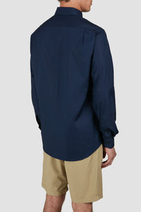 Shirt with embroidered logo - Blue chequered