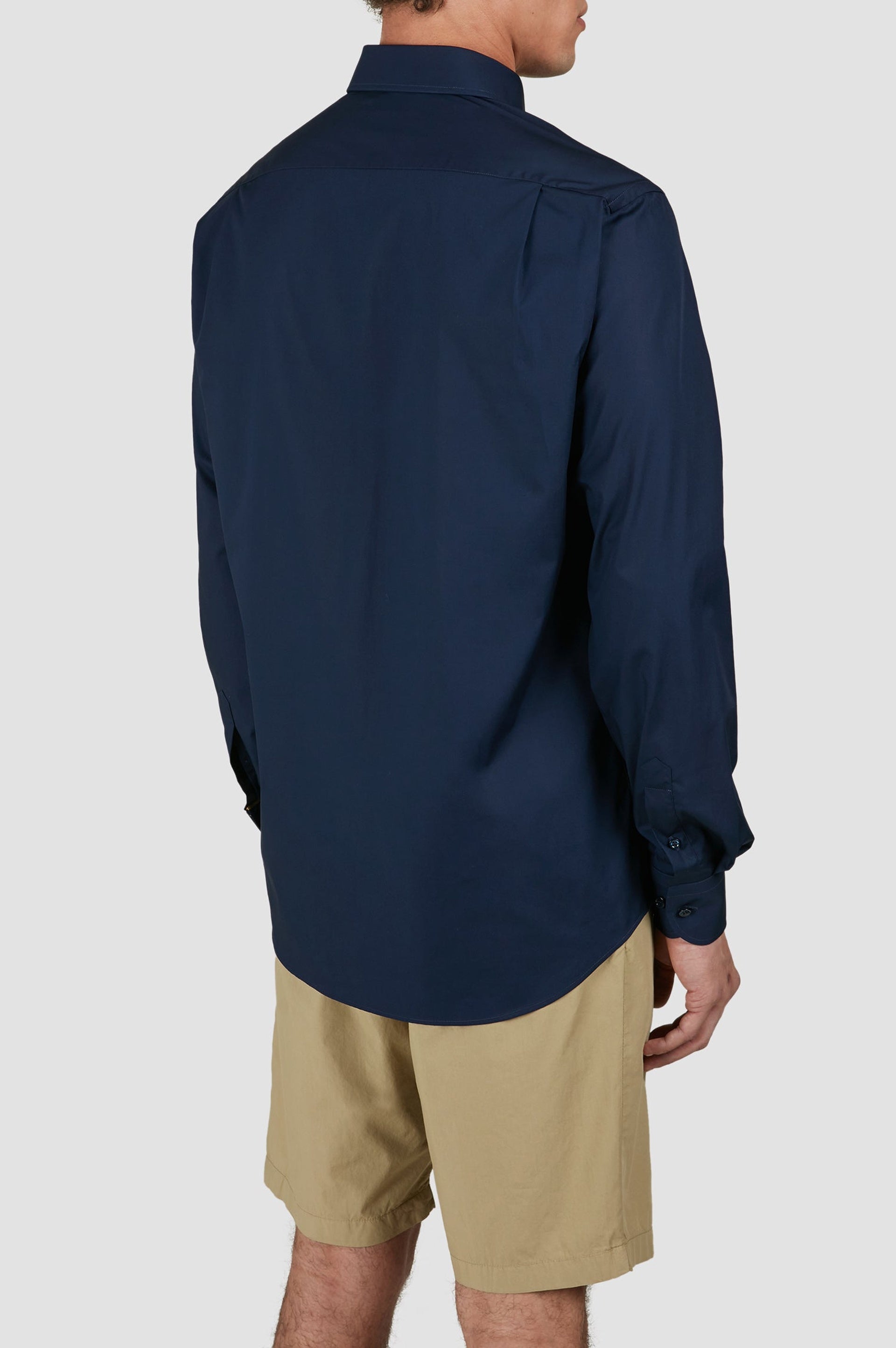 Shirt with embroidered logo - Blue chequered