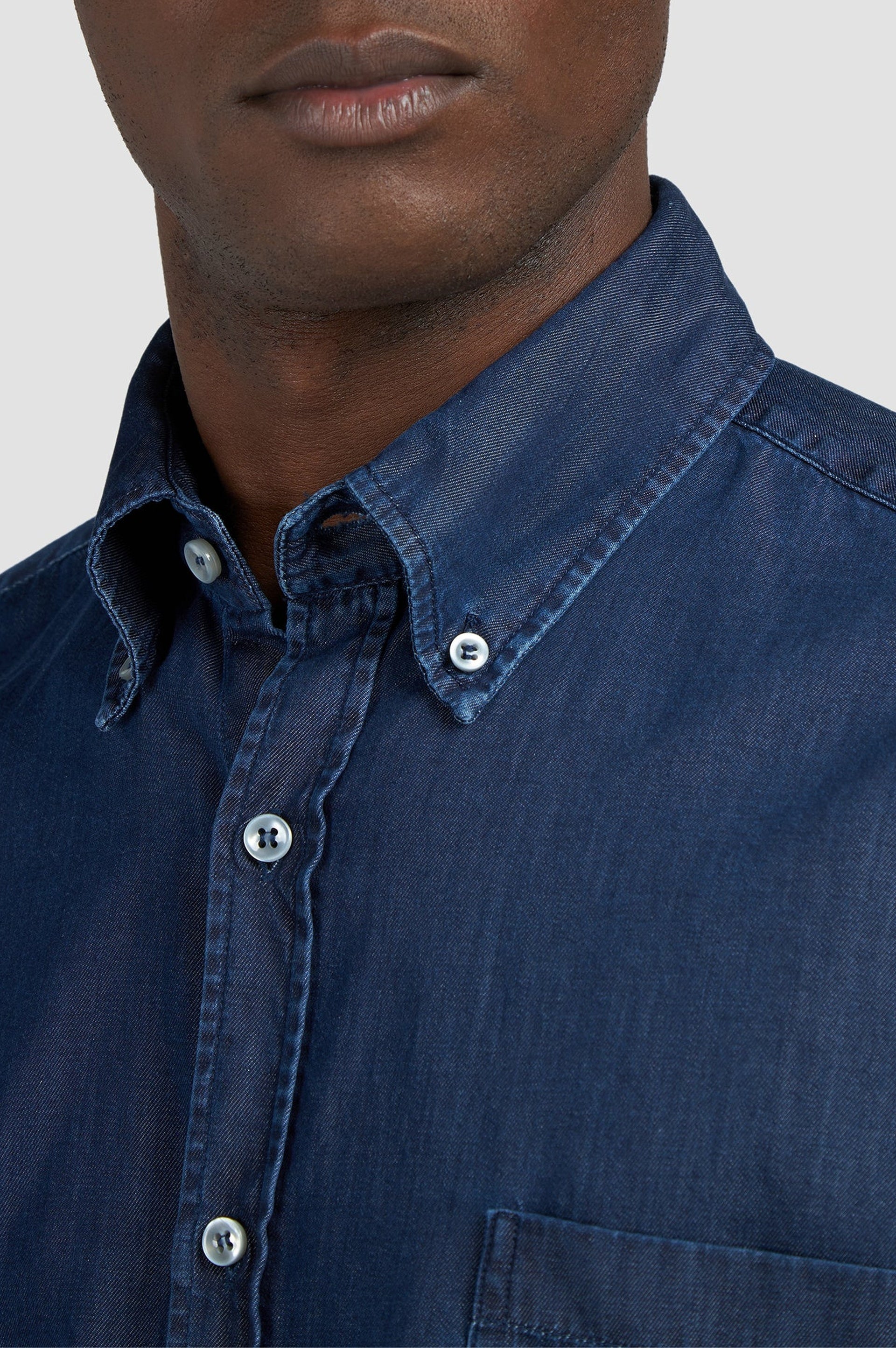 Chemise à poches - Bleu clair Jeans
