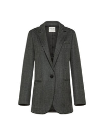 Veste en laine à motif chevrons - Antracite