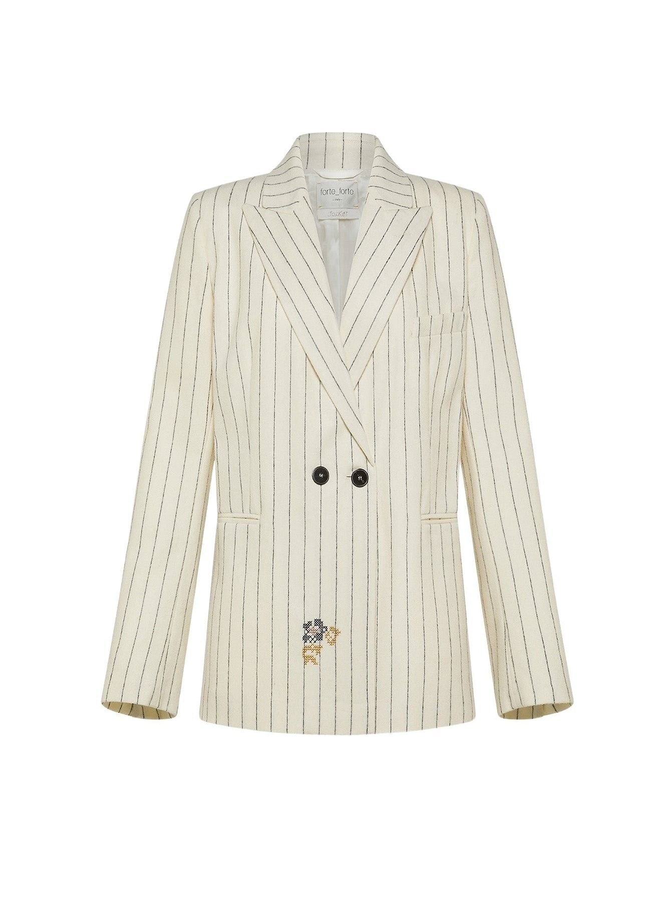 Veste avec broderie En Fleur en laine - Neve