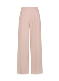 Pantalon palazzo en laine - Rose
