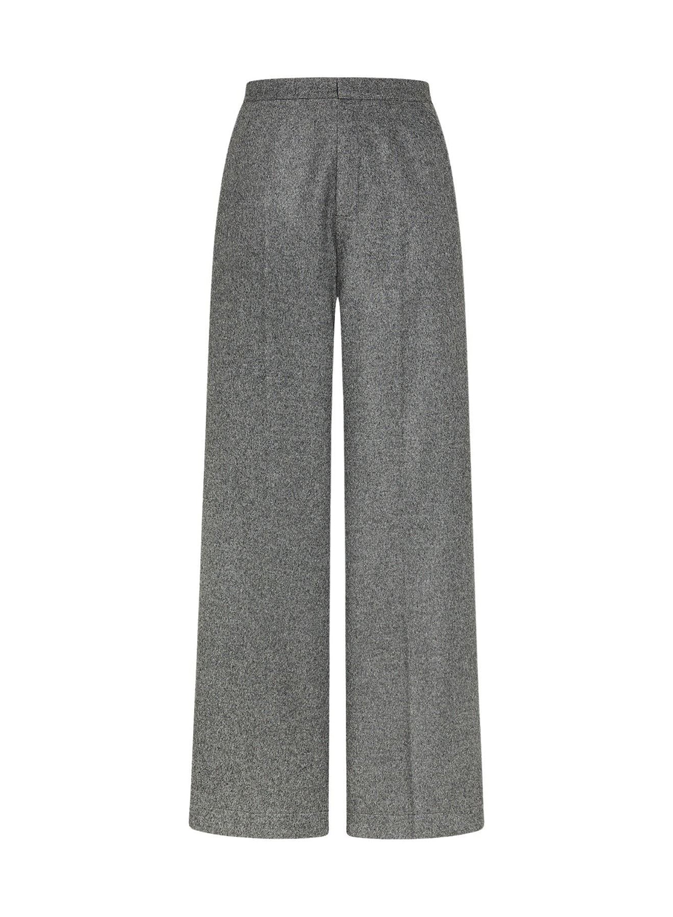 Pantalon palazzo en laine - Grigio Melange