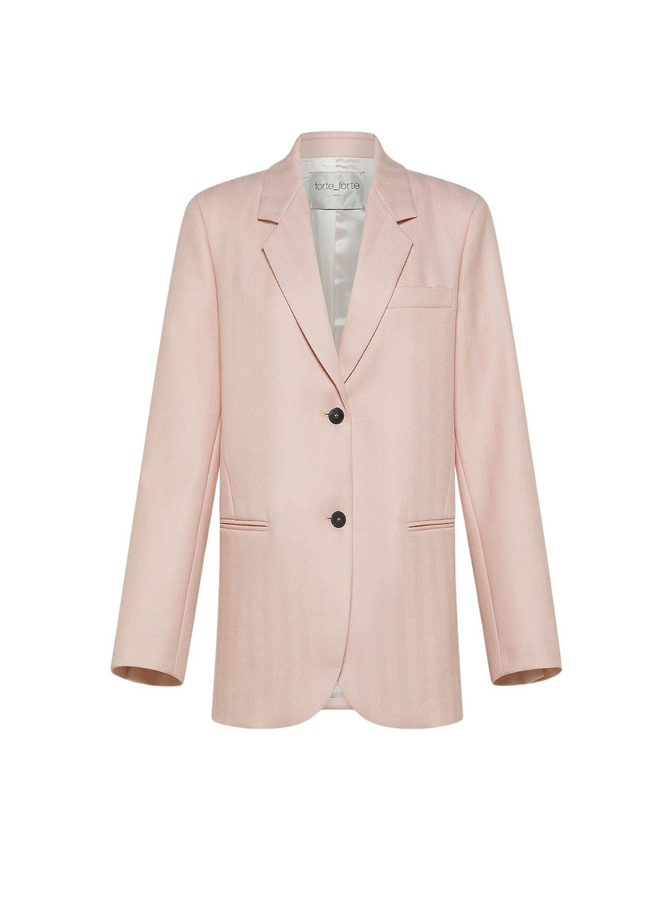 Veste en laine vierge à chevrons - Rose
