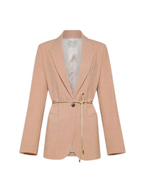 Veste à ceinture en toile mélangée de laine - Phard