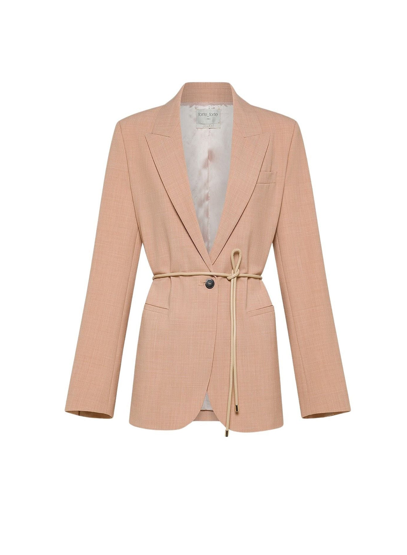 Veste à ceinture en toile mélangée de laine - Phard
