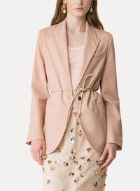 Veste à ceinture en toile mélangée de laine - Phard