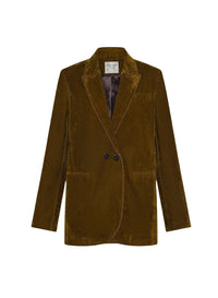 Veste floquée à double boutonnage - Antique Gold