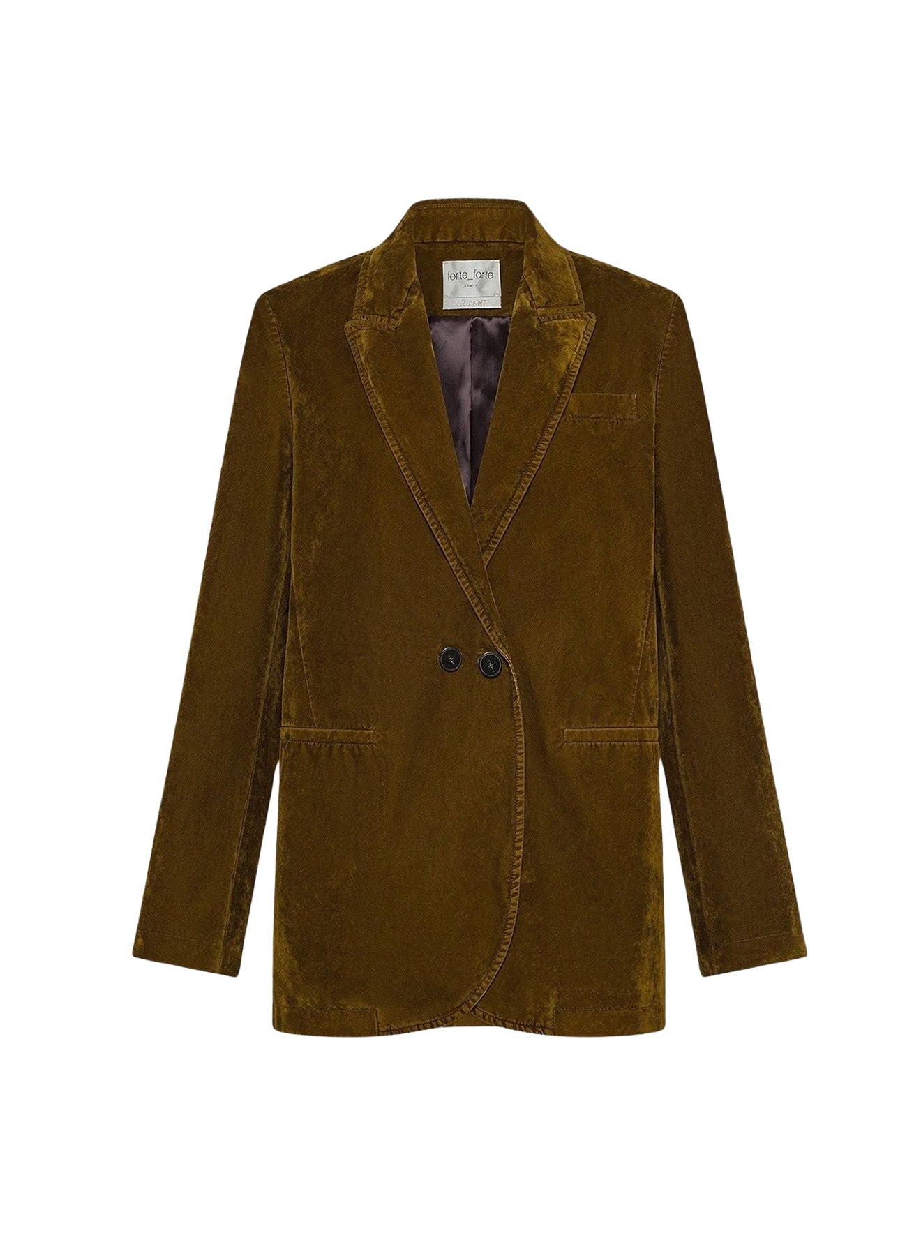 Veste floquée à double boutonnage - Antique Gold
