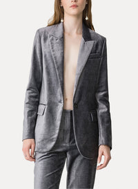 Veste en velours stretch - Stone
