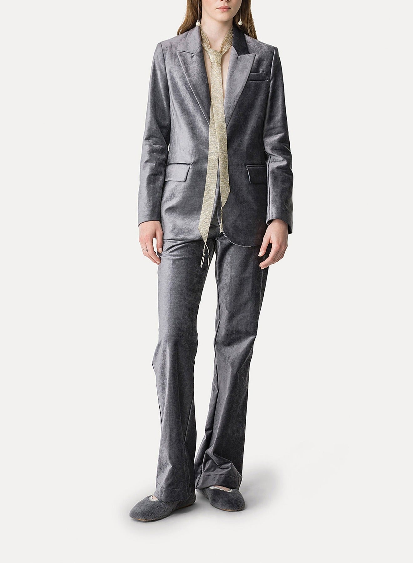 Veste en velours stretch - Stone
