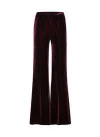 Pantalon évasé en velours - Bordeaux