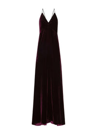 Robe nuisette en velours - Bordeaux