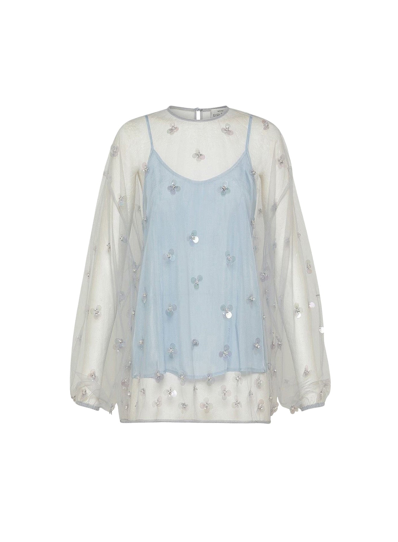 Chemise en velours brodée Petites Étoiles - Plume