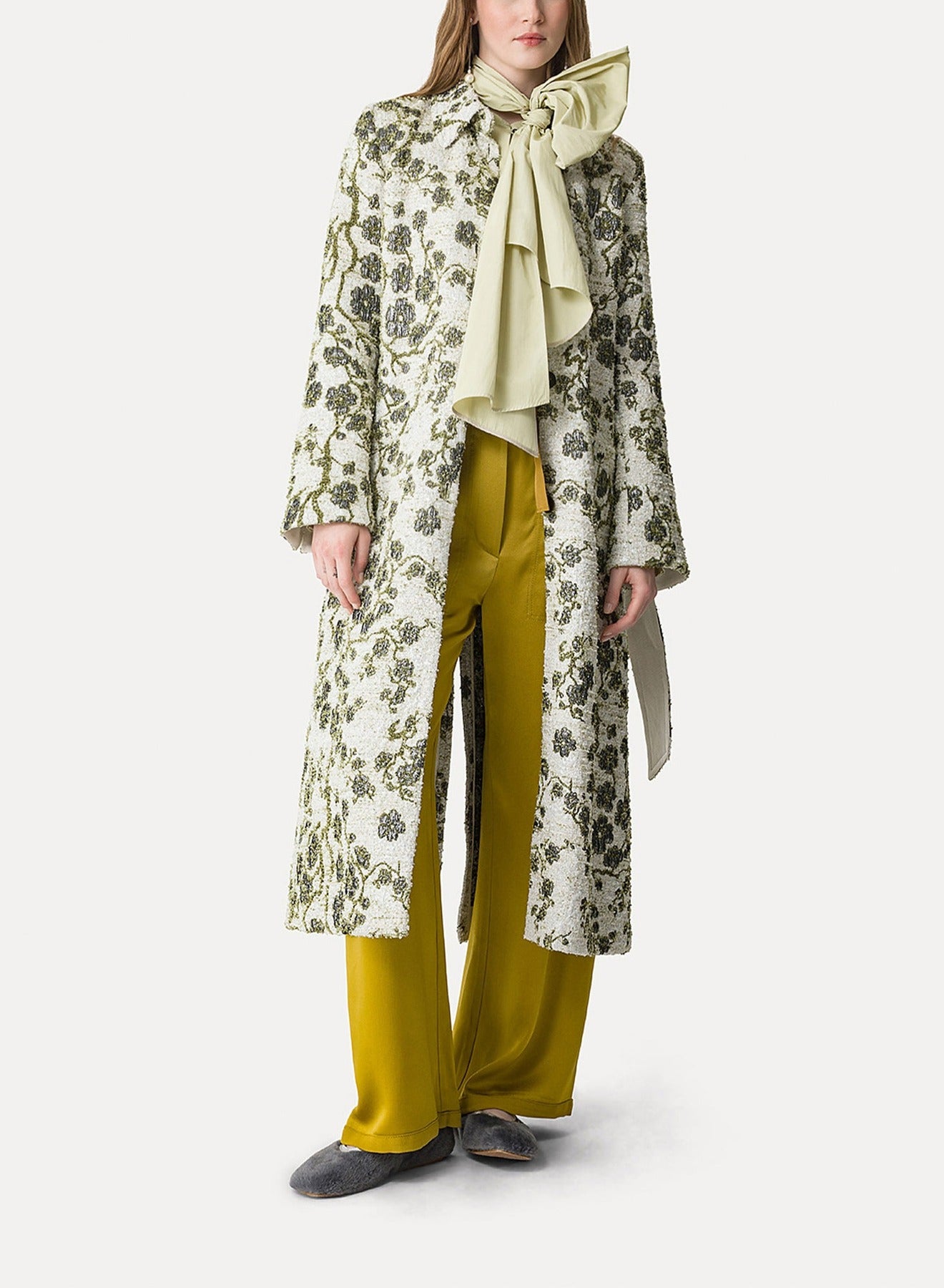 Pantalon cargo en satin - Khaki
