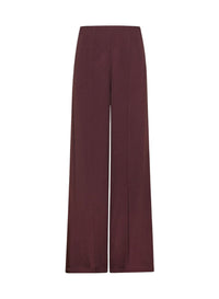 Pantalon palazzo en satin - Chocolat Noir