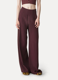 Pantalon palazzo en satin - Chocolat Noir