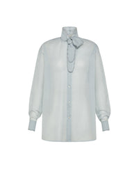 Chemise avec nœud et broderie Mémoires d'Enfance - Plume