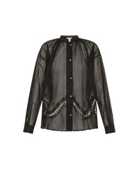 Chemise brodée Mémoires d'Enfance - Noir