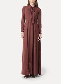 Robe à col lavallière - Blush