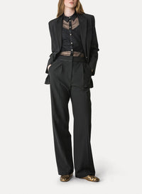 Chemise transparente avec détails - Noir