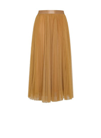 Jupe plissée Soleil en tulle - Antique Gold