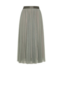 Jupe plissée Soleil en tulle - Stone