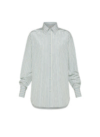 Chemise rayée manches longues - Ciel
