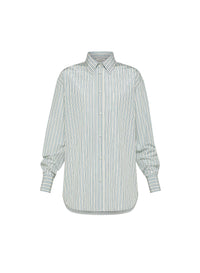 Chemise rayée manches longues - Ciel