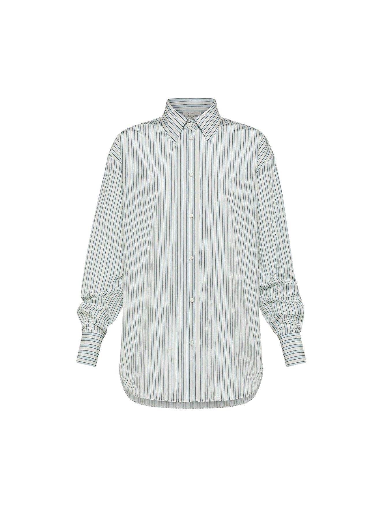 Chemise rayée manches longues - Ciel