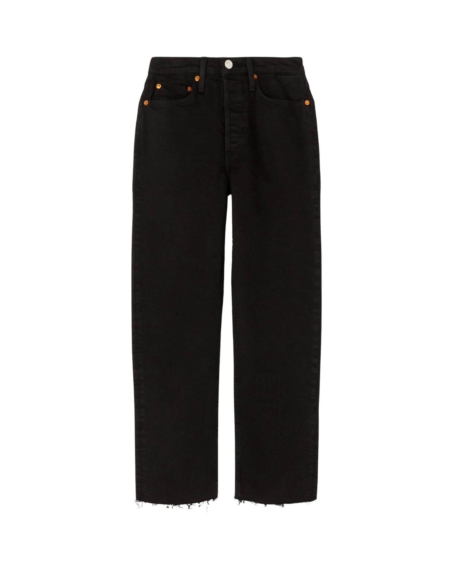 Jean droit taille haute Stove Pipe - Noir