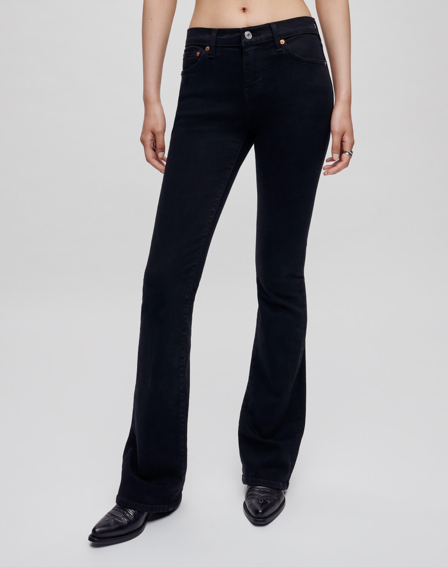 Jean mid-rise Baby bootcut - Noir