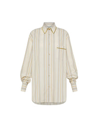 Chemise rayée avec détails en velours - Lilla