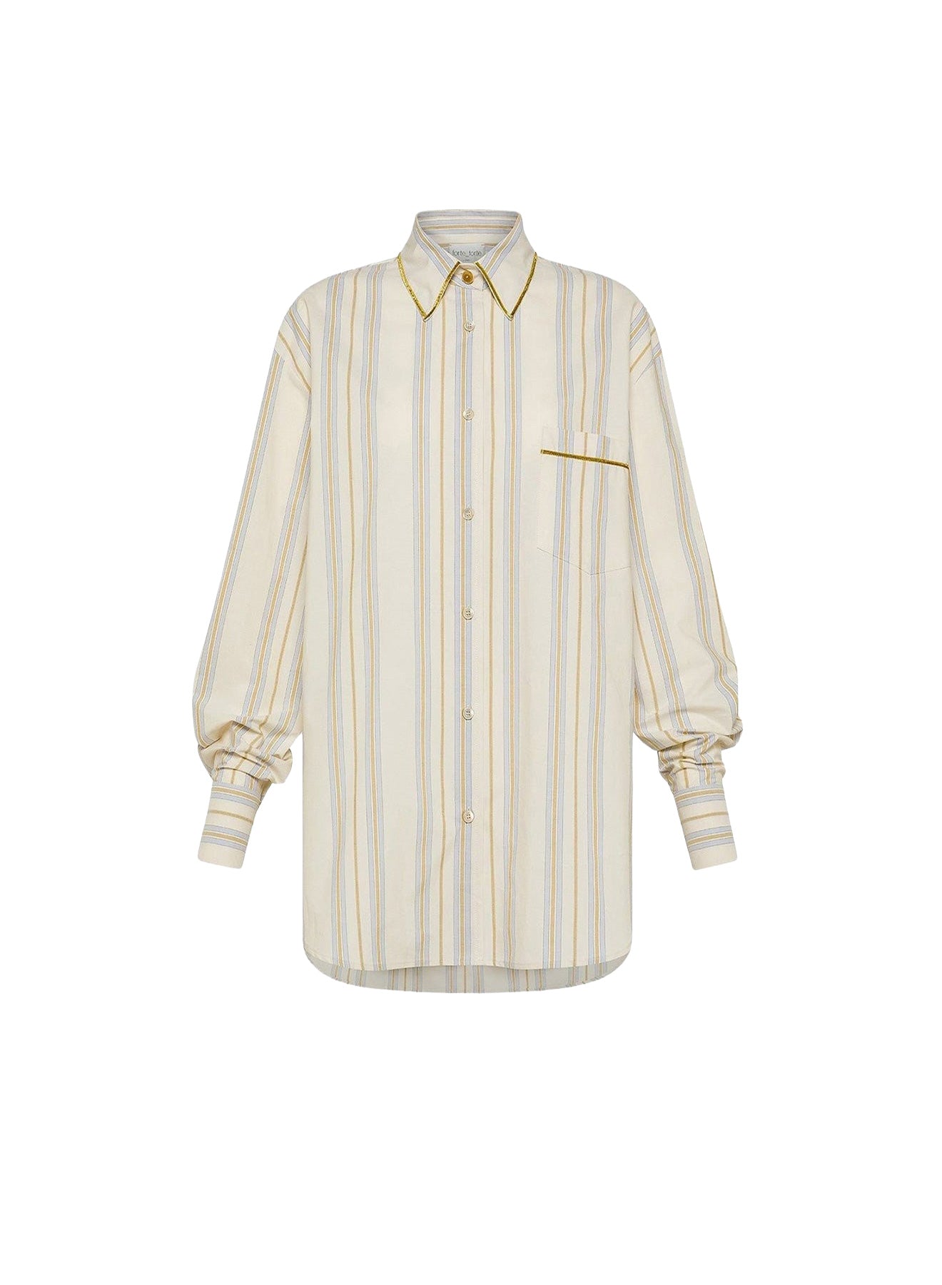 Chemise rayée avec détails en velours - Lilla