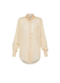 Chemise à nouer en soie mélangée - Honey