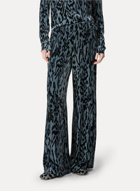 Pantalon en velours imprimé - Stone
