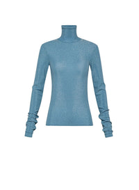 T-shirt à col roulé - Ciel