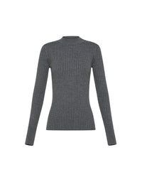 Pull à col roulé en laine - Antracite