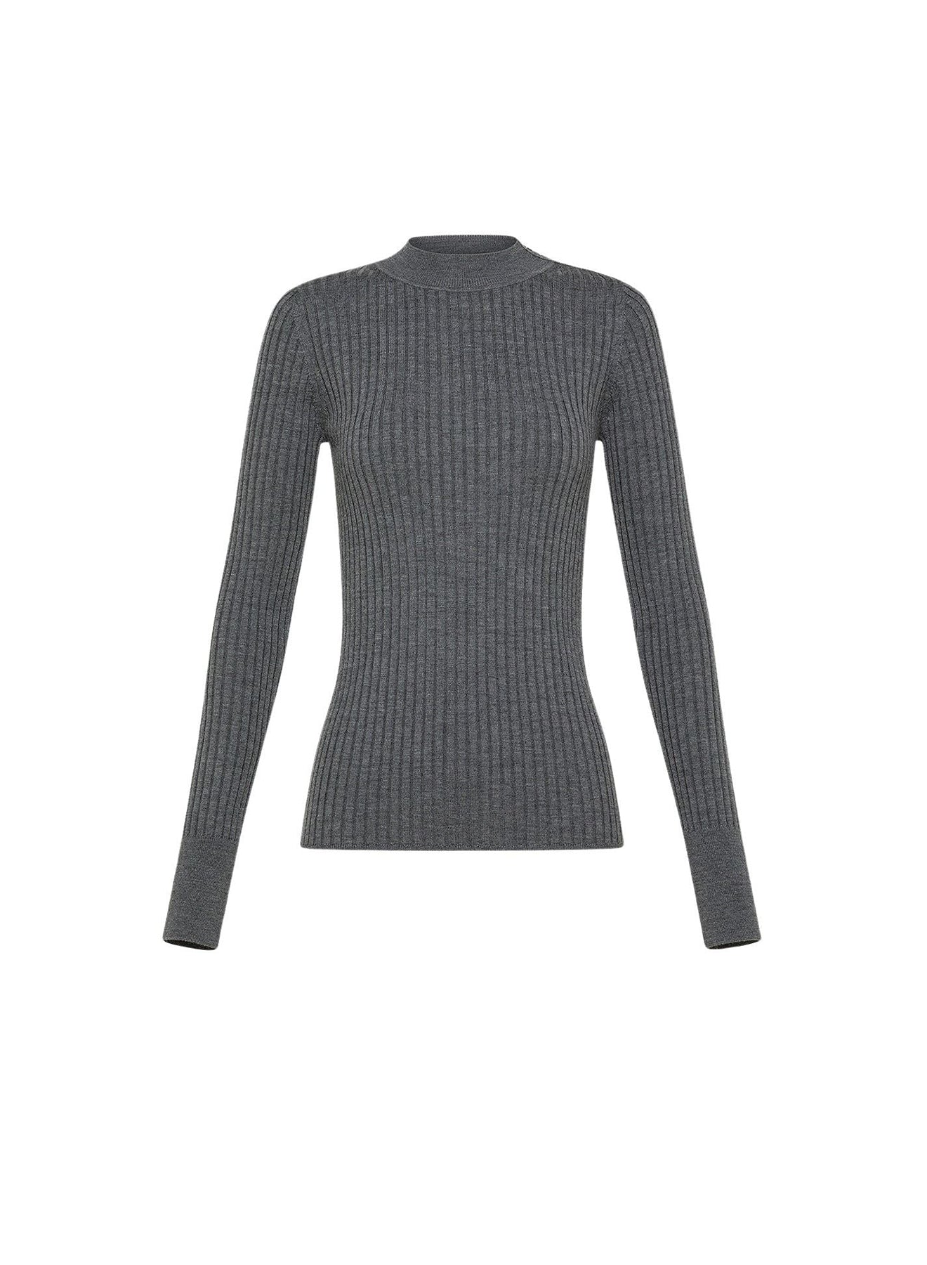 Pull à col roulé en laine - Antracite