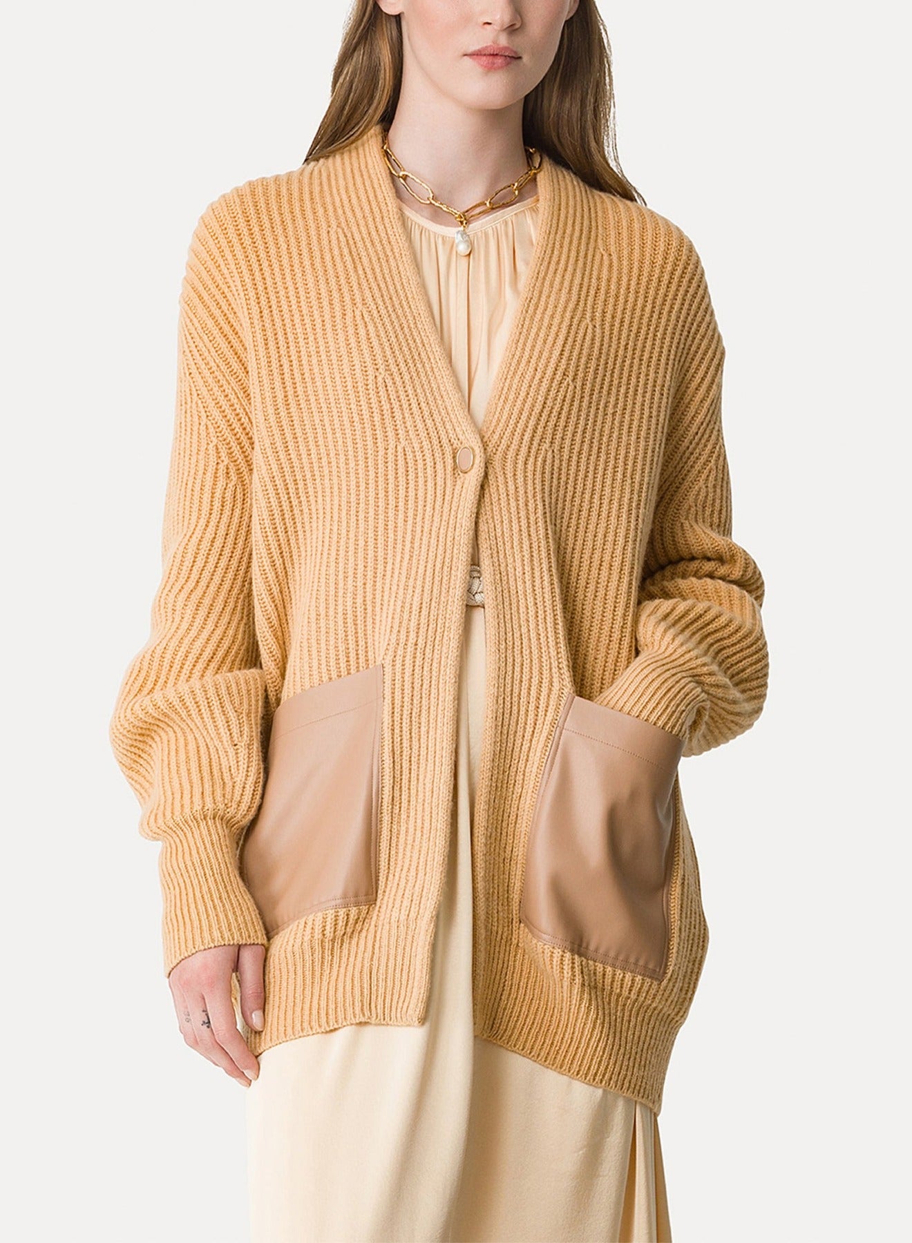 Cardigan en laine et cachemire - Honey