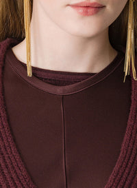 Pull en laine et cachemire - Bordeaux