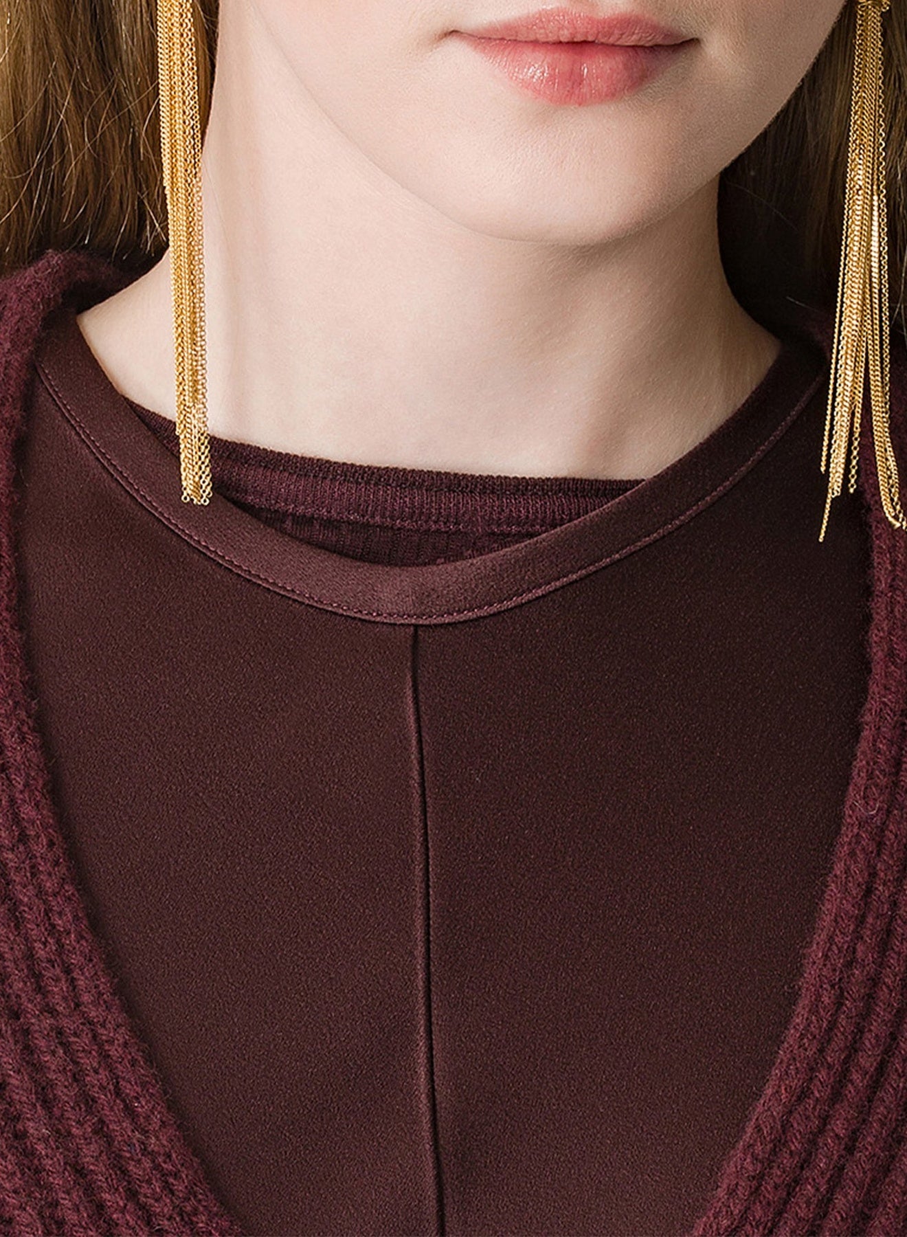 Pull en laine et cachemire - Bordeaux