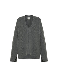 Pull en laine et cachemire - Grigio Melange