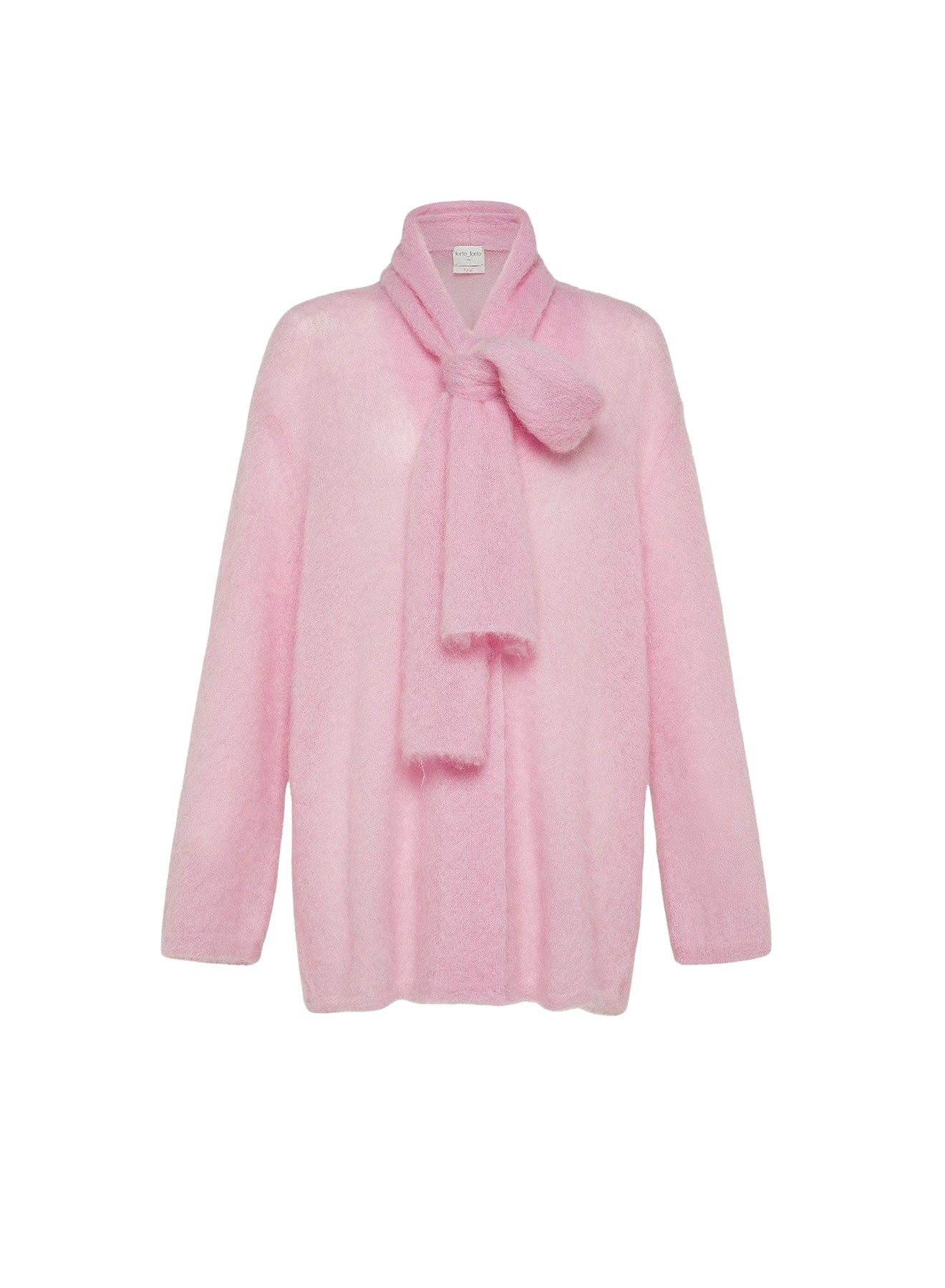 Cardigan oversize en laine avec écharpe - Camelia