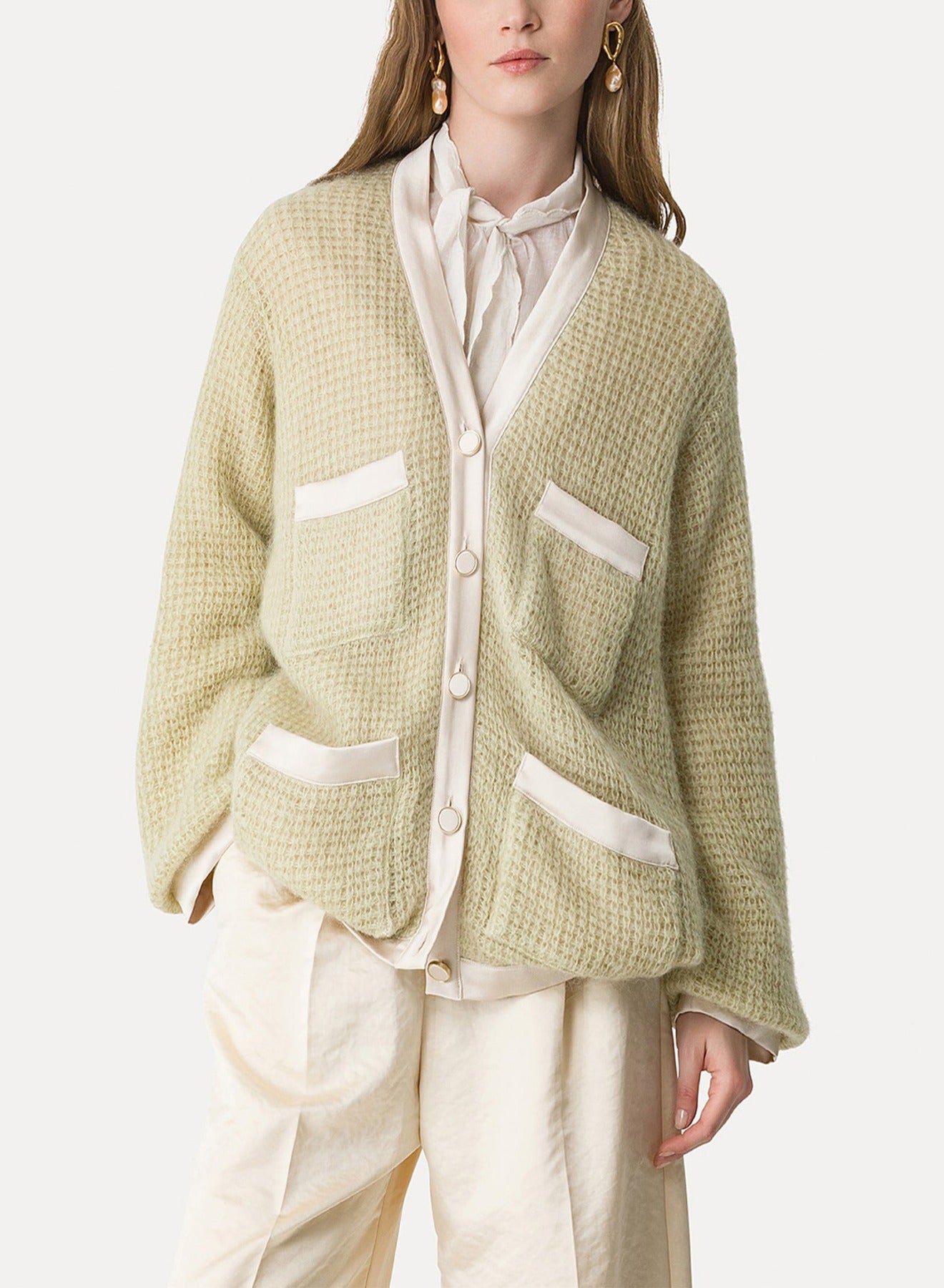 Cardigan Chanel en laine gaufrée - Lichene