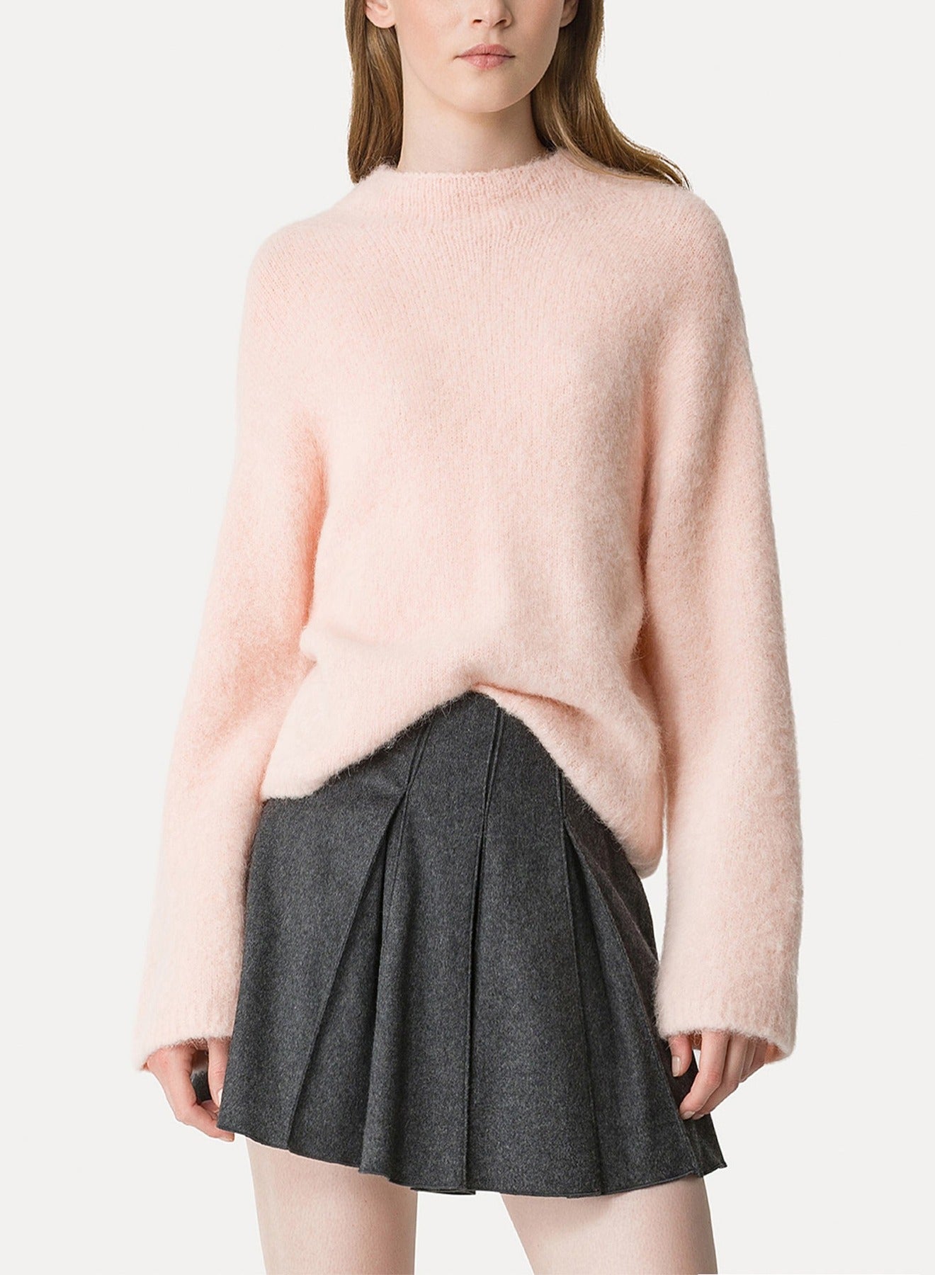 Pull oversize en laine - Rose