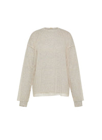 Pull en tweed avec t-shirt en tulle - Silver