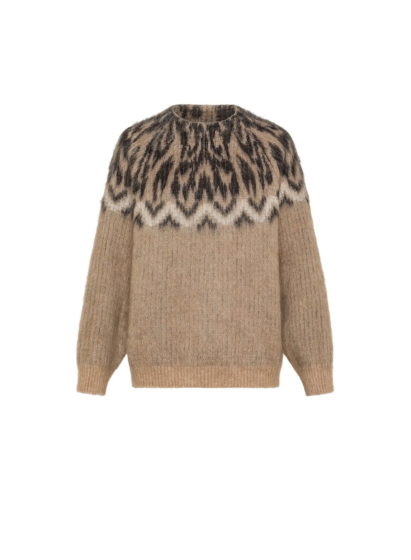 Pull à motif Fair Isle en laine - Cannella