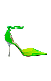 100 strap pumps with rhinestone embellishments - Fluo Green